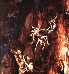 Our Lady showed the three children a Vision of Hell where the souls of sinners go.